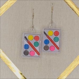 Paint pallet earrings